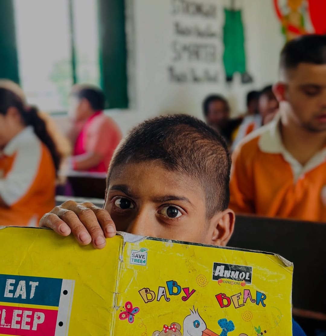 Children participating in group study