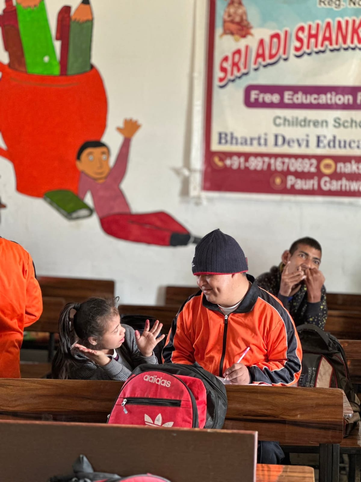 Children participating in group study